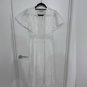 Sea New York white flutter sleeve dress